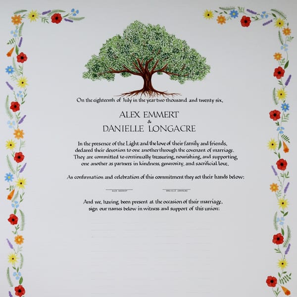 [Portfolio] Decorated marriage certificate